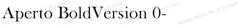 Aperto BoldVersion 0字体转换